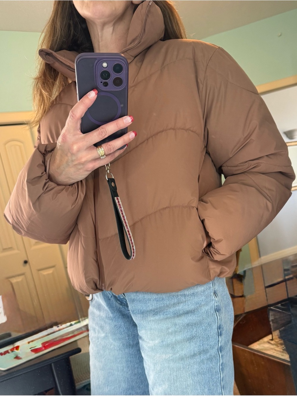 Vero Moda Brown Puffer Jacket - Picture 6 of 7
